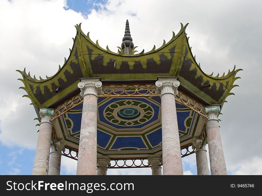 Beautiful pavilion in Petersburg. stone.