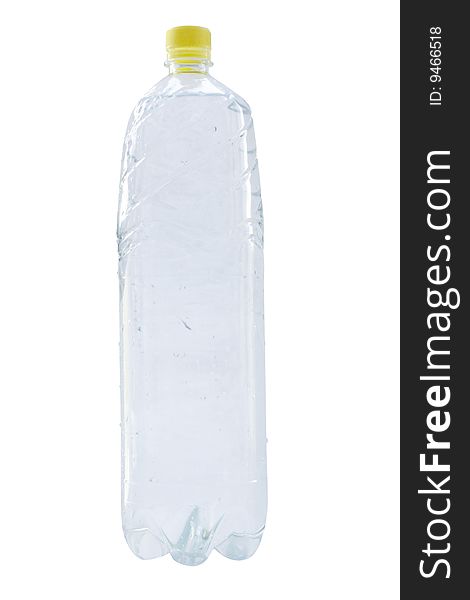 Plastic bottle under the white background