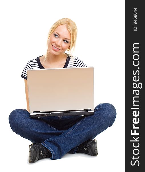 Beautiful girl with laptop