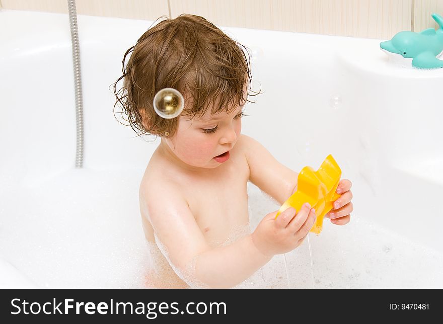 Baby in bath