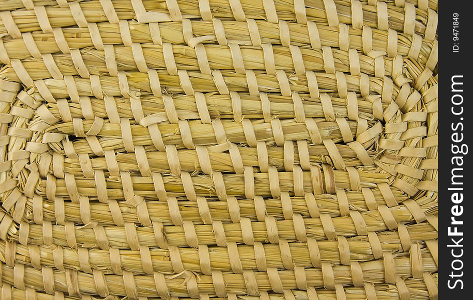 Close up photo of texture hay (straw) wove lid box (container). Close up photo of texture hay (straw) wove lid box (container)