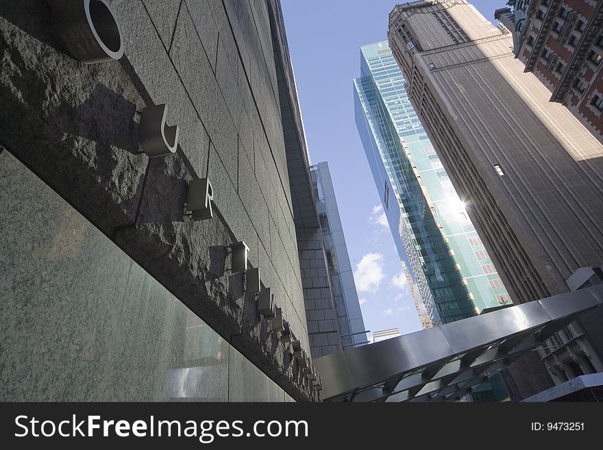 Modern office buildings in New York