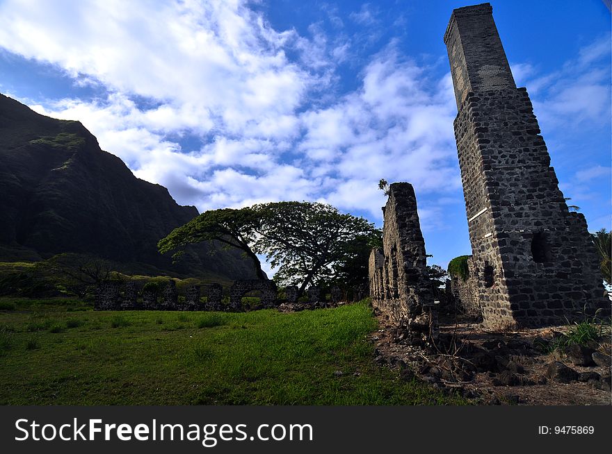 Oahu Old Sugar Mill Ruins