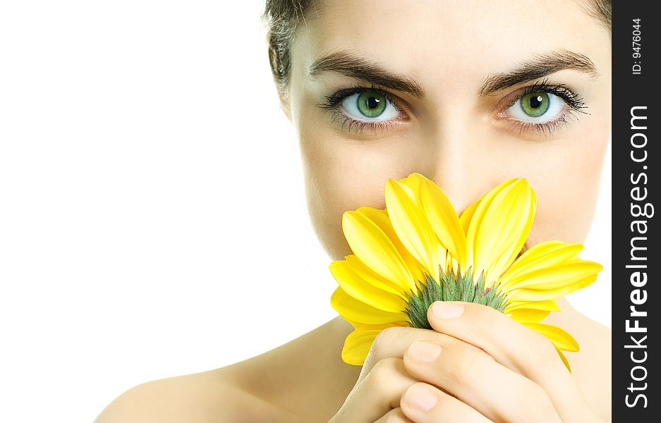 Pretty girl with a flower