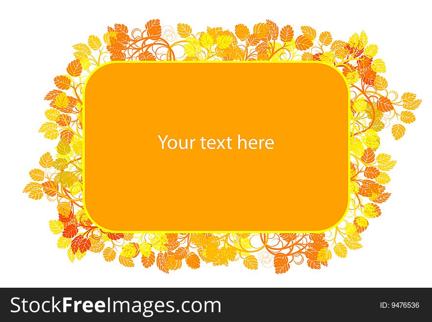 Floral frame for text, vector illustration