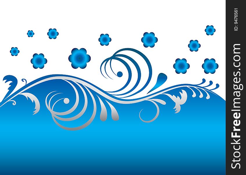 Abstract background with blue design. Vector illustration