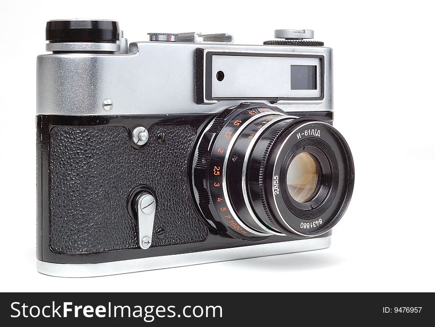 Vintage retro soviet film camera. Vintage retro soviet film camera