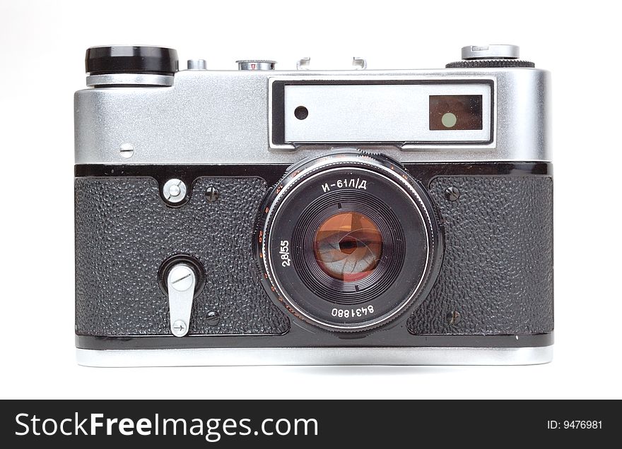 Vintage retro soviet film camera. Vintage retro soviet film camera