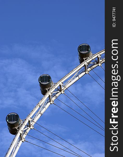 Cabins of the Singapore Flyer Ferris Wheel. Cabins of the Singapore Flyer Ferris Wheel