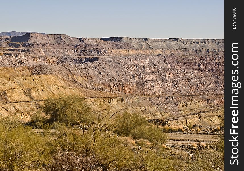 This is an abandoned strip mine at Ajo, Arizona. This is an abandoned strip mine at Ajo, Arizona