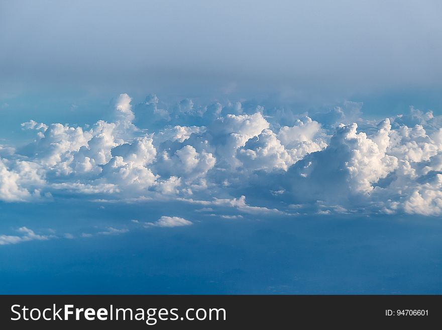 Large cloud formation seen from the above. Large cloud formation seen from the above.