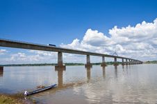 Thai - Lao Friendshiop Bridge Royalty Free Stock Images