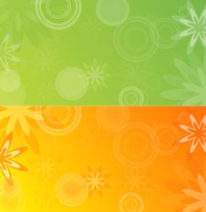 Set Of Two Summer Banners Royalty Free Stock Photography