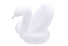 White Balloon Swan On A White Backgroun Royalty Free Stock Photo