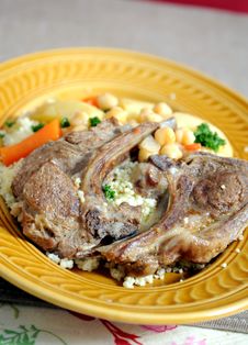 Lamb With Couscous Stock Photo