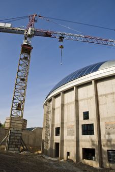 Construction And A Crane Royalty Free Stock Images Construction And A Crane Royalty Free Stock Images