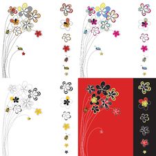 Vector Design With Flowers Stock Image