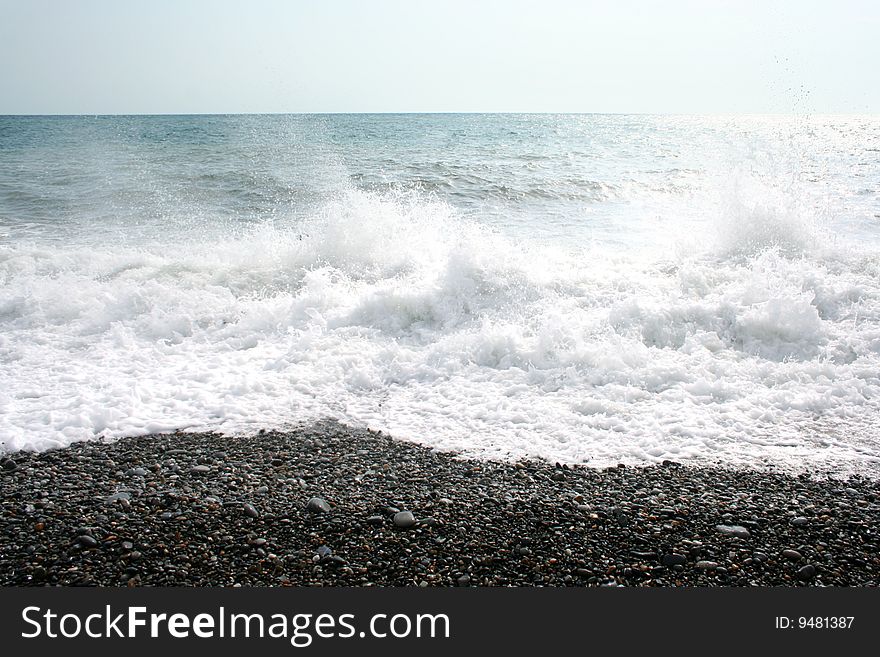 Abstract scene shining beach and change the celestial landscape