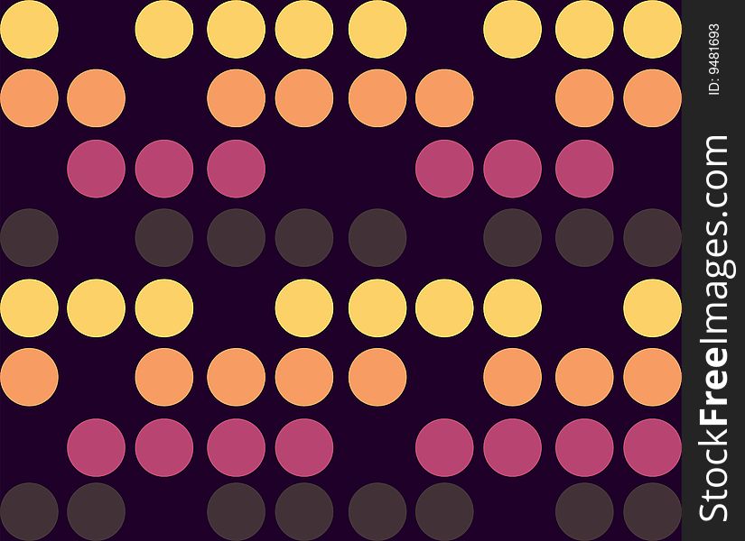 Abstract dotted background in many colours