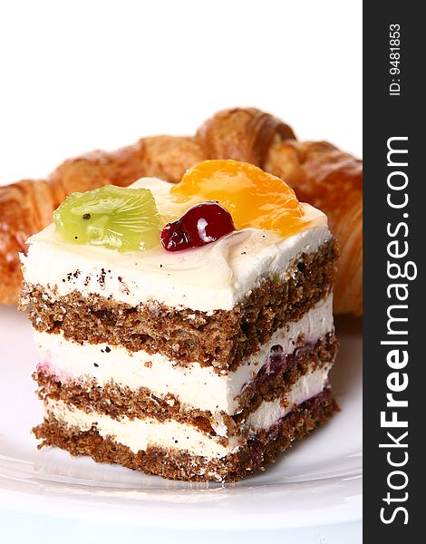 Dessert Fruit Cake With Jam