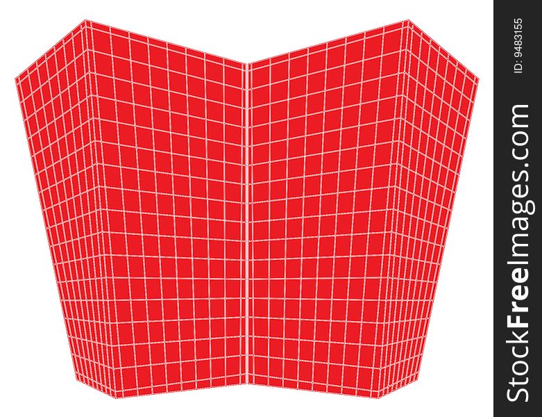 Red Squares perspective design