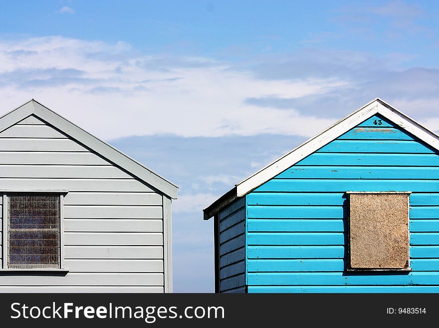 Old bathing huts from the victorian age. Old bathing huts from the victorian age