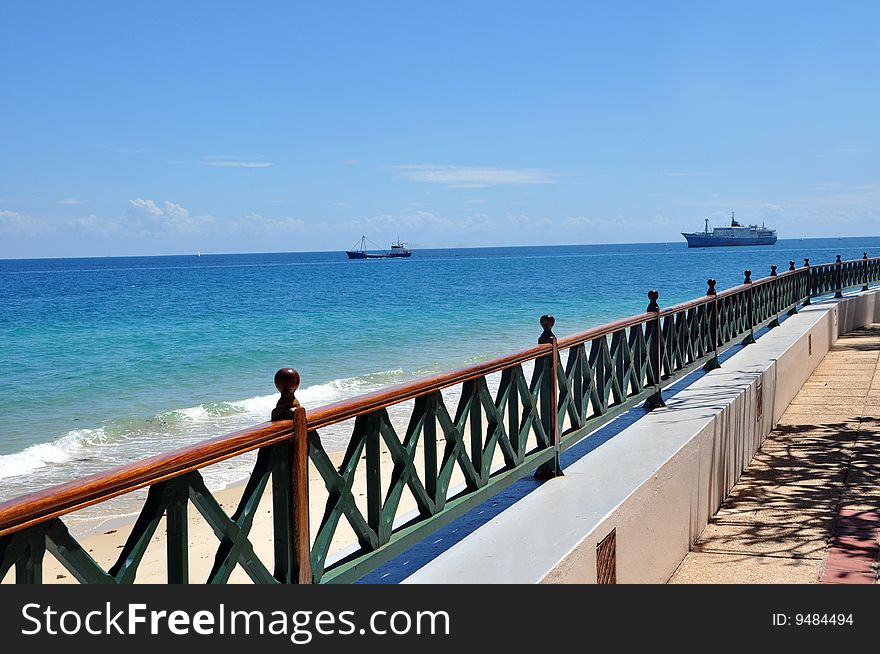 A scene from the beachfront at Zanzibar, Tanzania.