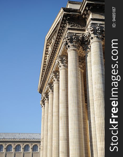 View of the Pantheon at dusk - Paris, France. View of the Pantheon at dusk - Paris, France