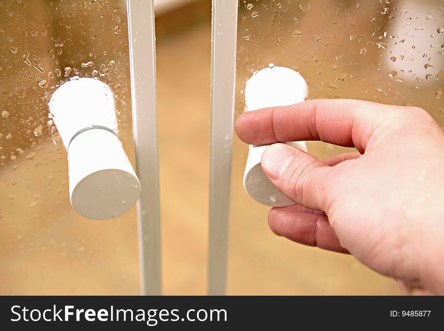 Cabin shower.