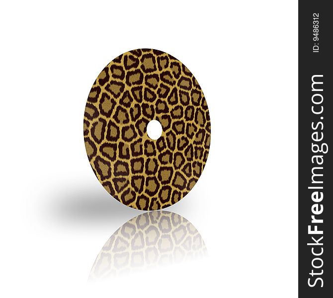 Laser Disk Template With Leopard Fur