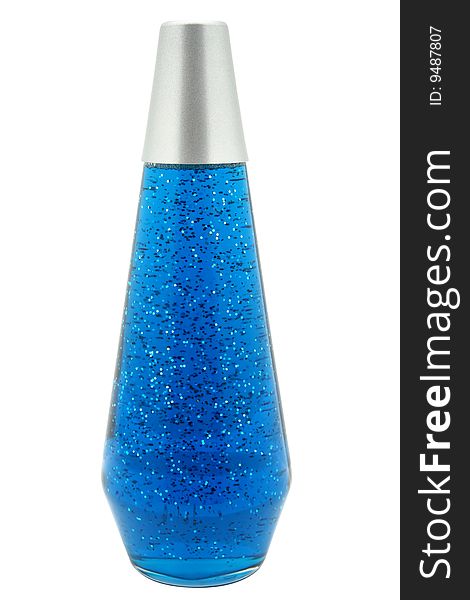 Blue Liquid In A Bottle (Clipping Path Included)