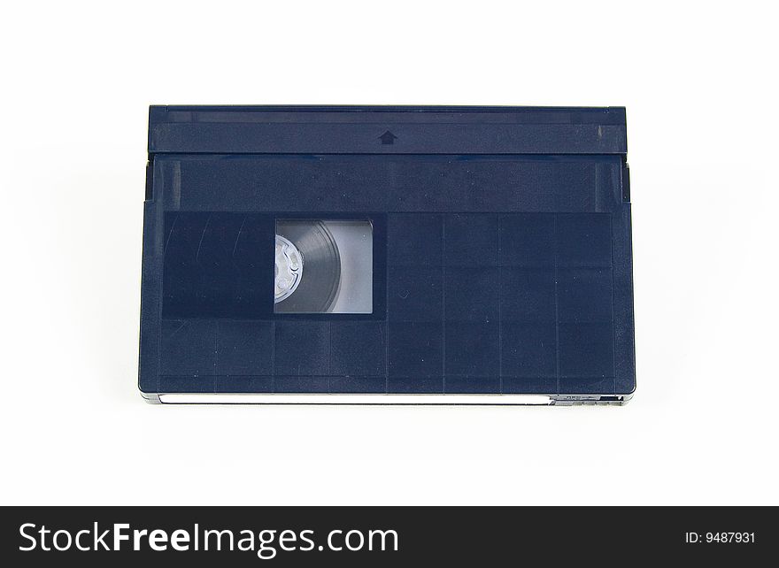 The TV cassette of format DVCAM, isolated on white background. The TV cassette of format DVCAM, isolated on white background