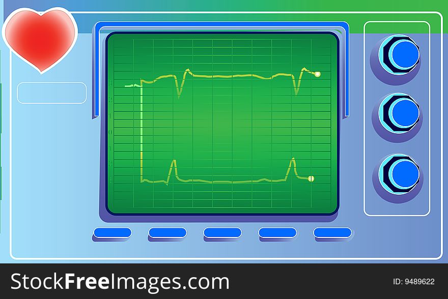 The device for measuring heart rate and heart. The device for measuring heart rate and heart.