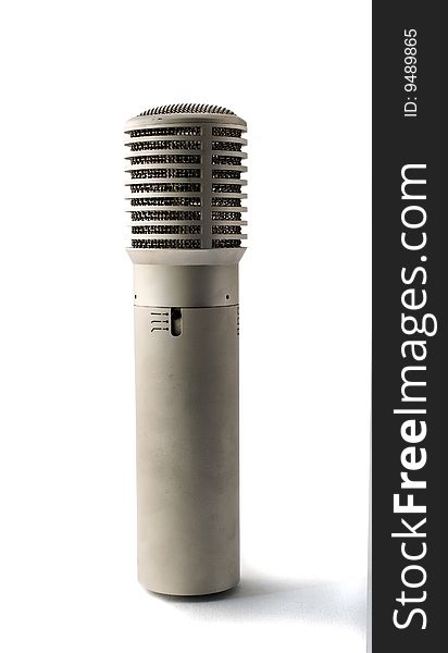 Studio microphone on a white background