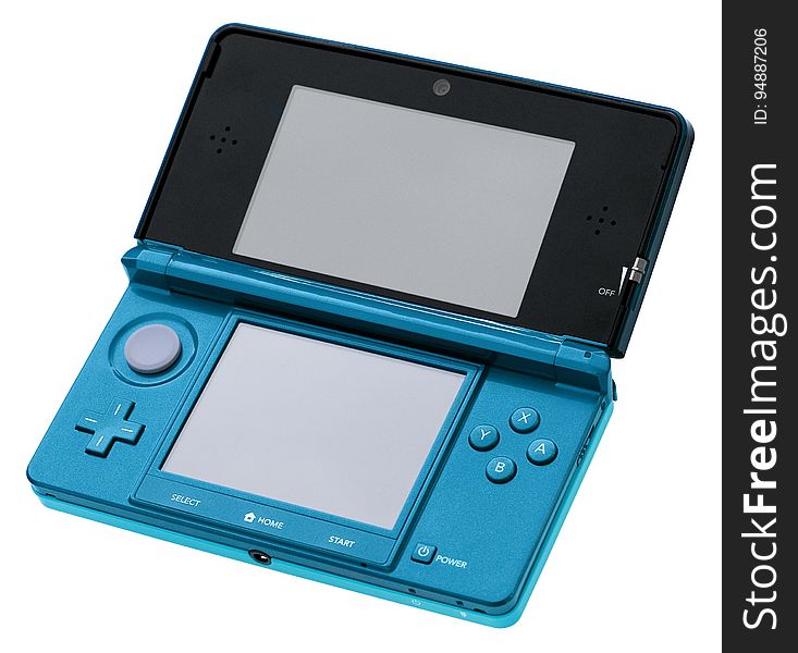 A Nintendo 3DS isolated on white.