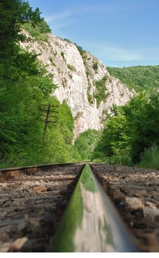 Railway In The Mountains Royalty Free Stock Images Railway In The Mountains Royalty Free Stock Images