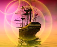 The Ancient Ship Royalty Free Stock Image