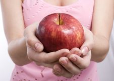 Woman With Apple. Stock Image Woman With Apple. Stock Image