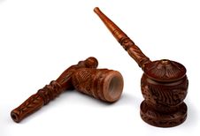 Wood Shaman Pipe For Hashish Smoke Stock Photo Wood Shaman Pipe For Hashish Smoke Stock Photo