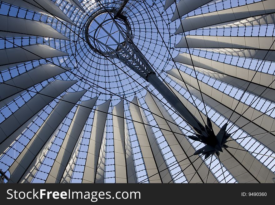 Modern roof construction in Berlin.