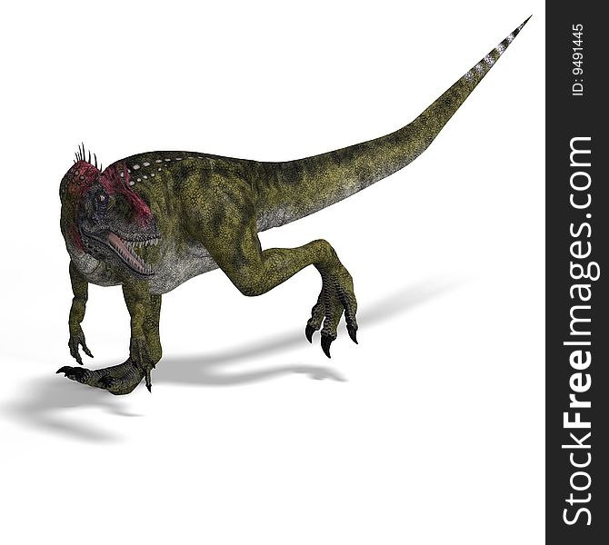 Frightening Dinosaur Cryolophosaurus With