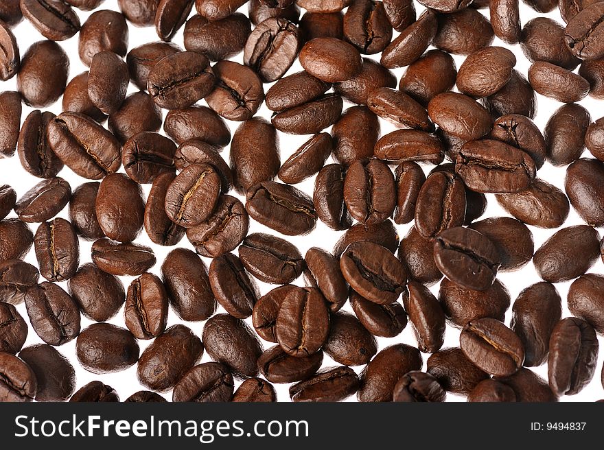 Coffee beans background  close up