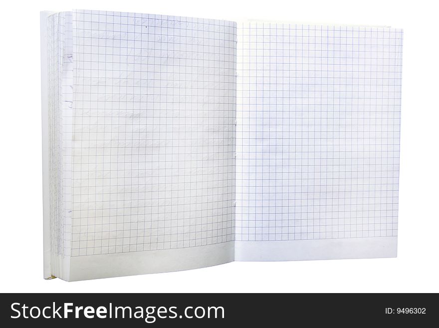 Notebook under the white background