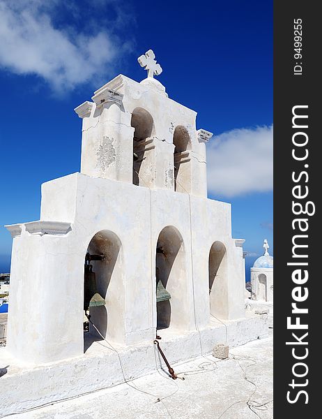 A bell tower face to aegean sea