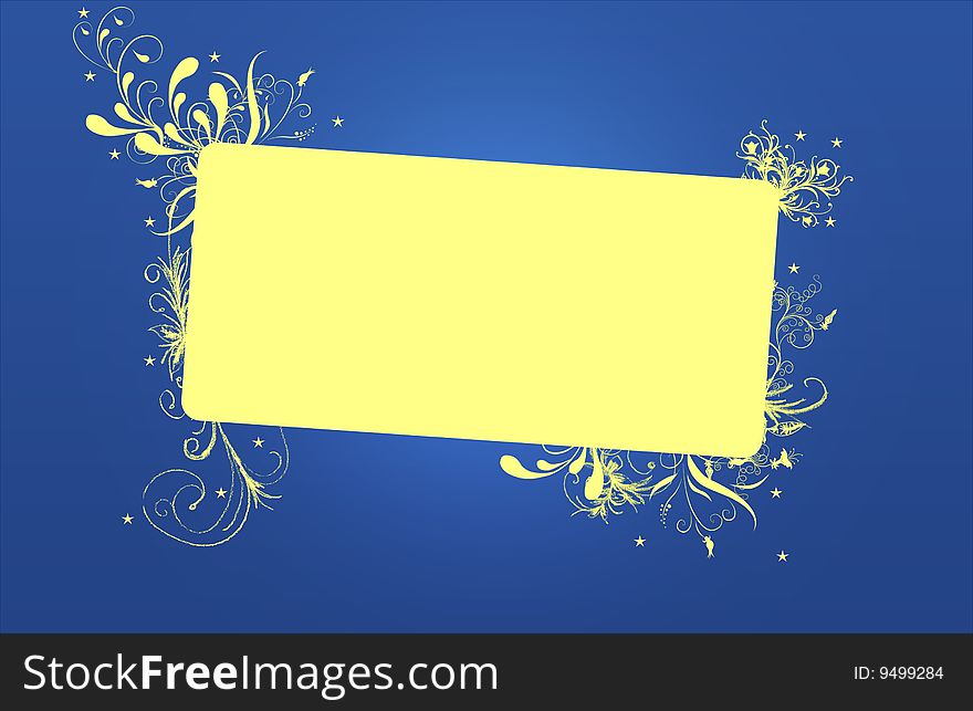 Flourishes decorative banner with place for text