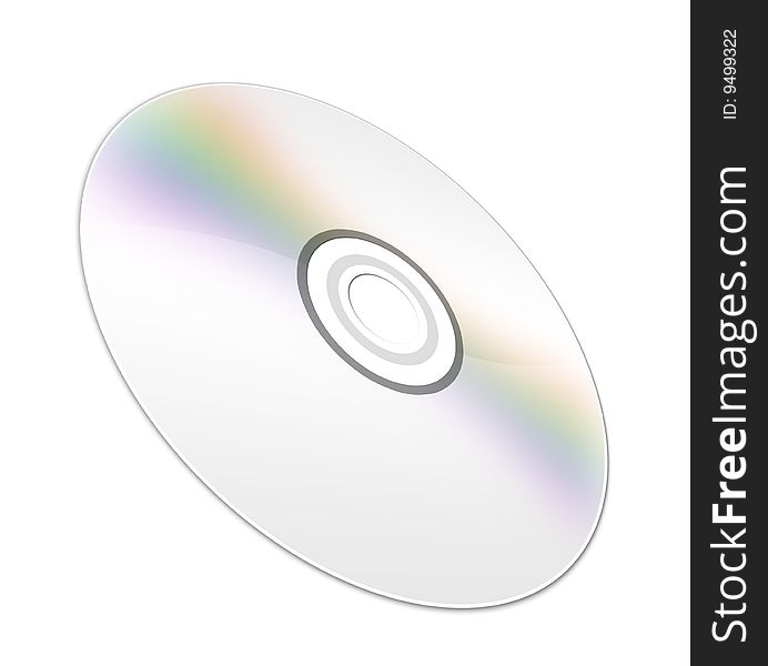 Cd rom software disk isolated on white