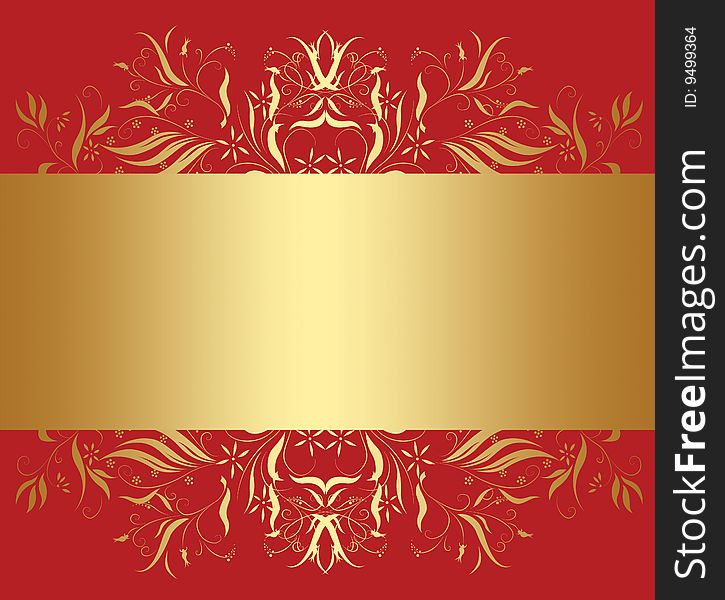 Flourishes decorative banner with place for text. Flourishes decorative banner with place for text