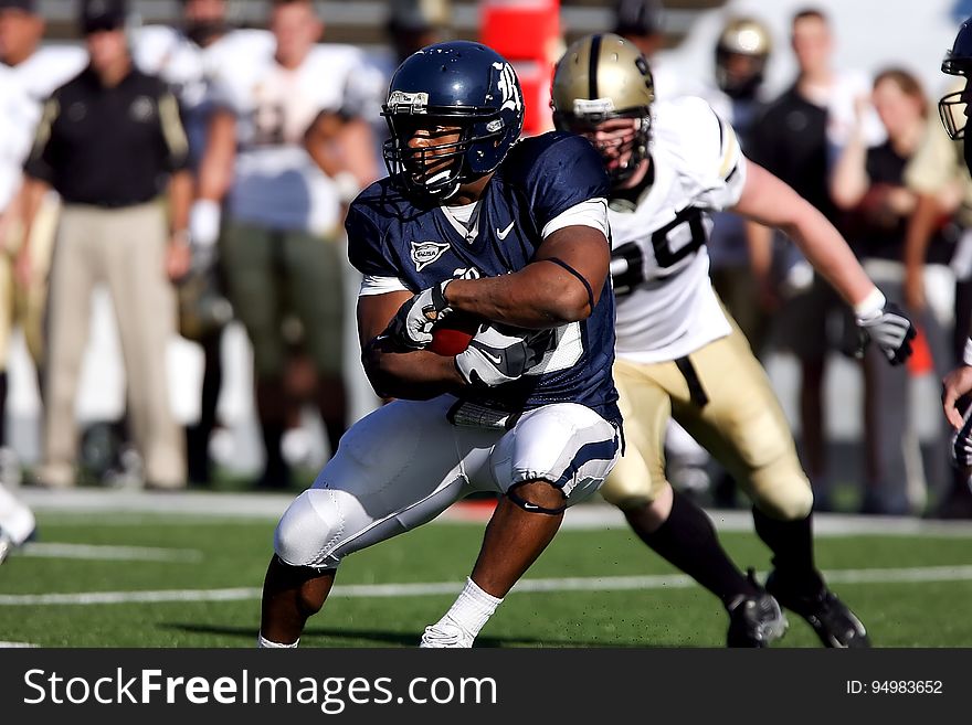 Football players on field