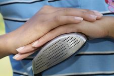 Hands Of Female Golfer Royalty Free Stock Images Hands Of Female Golfer Royalty Free Stock Images
