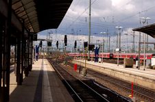 German Train Station Platform Stock Photography German Train Station Platform Stock Photography